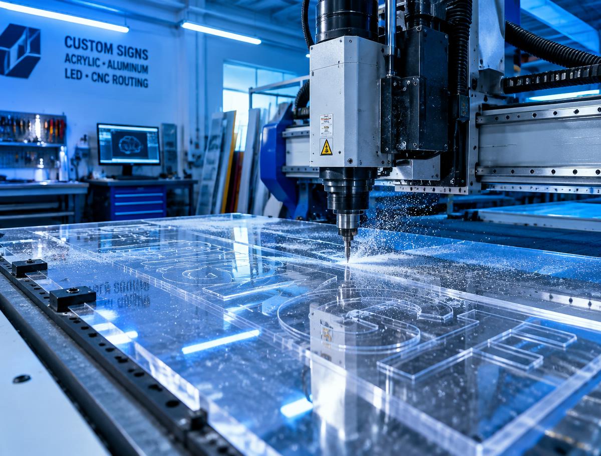Router CNC em operação na fábrica da Prisma